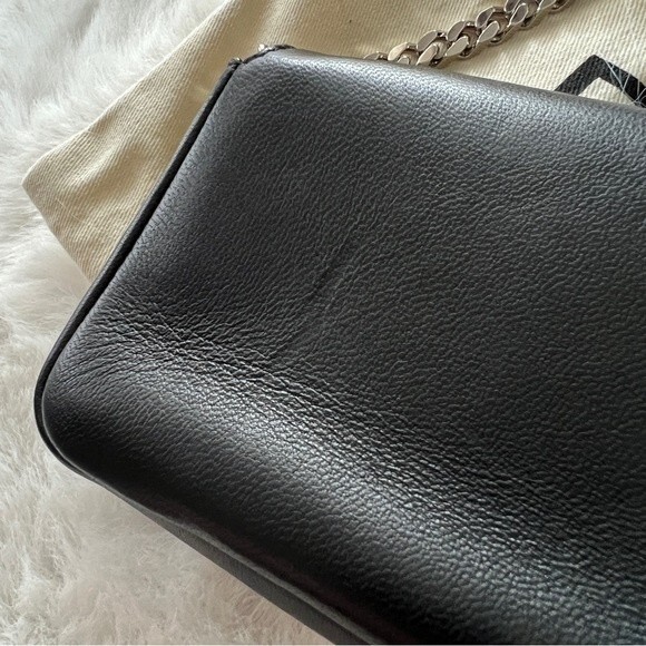 FENDI Micro Baguette Monster Pouch Clutch Bag Napa Leather Black - Picture 13 of 14